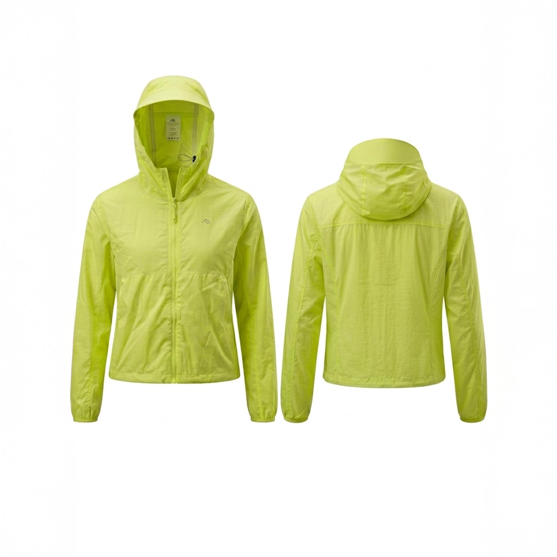 CHAQUETA IMPERMEABLE VERDE CLARO DAMA