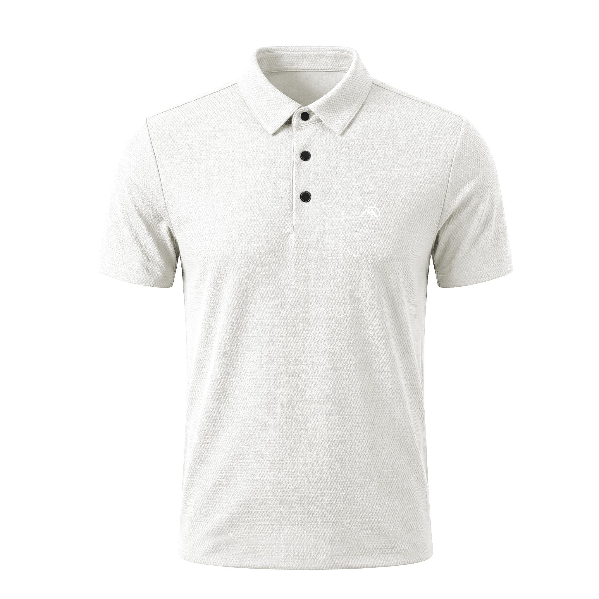 LT1 POLO TEXTURA PANAL BOTÓN PLATEADO BL